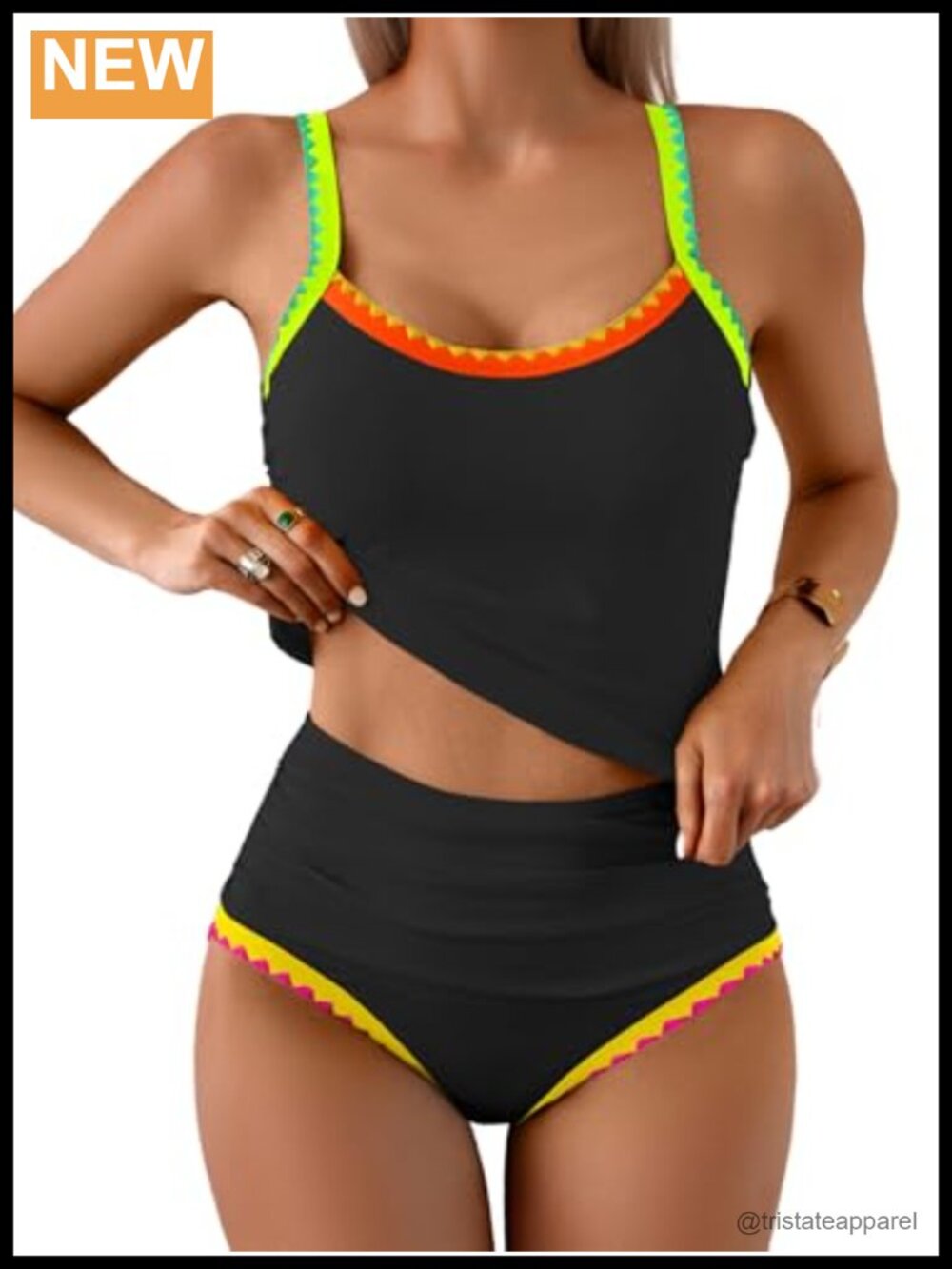 Tankini Swimsuit Tummy Control Two Piece Bathing Suit Push Up